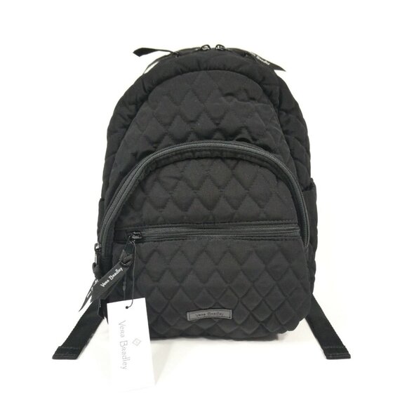 Vera Bradley Classic Black Essential Compact Backpack NWT - Picture 1 of 7